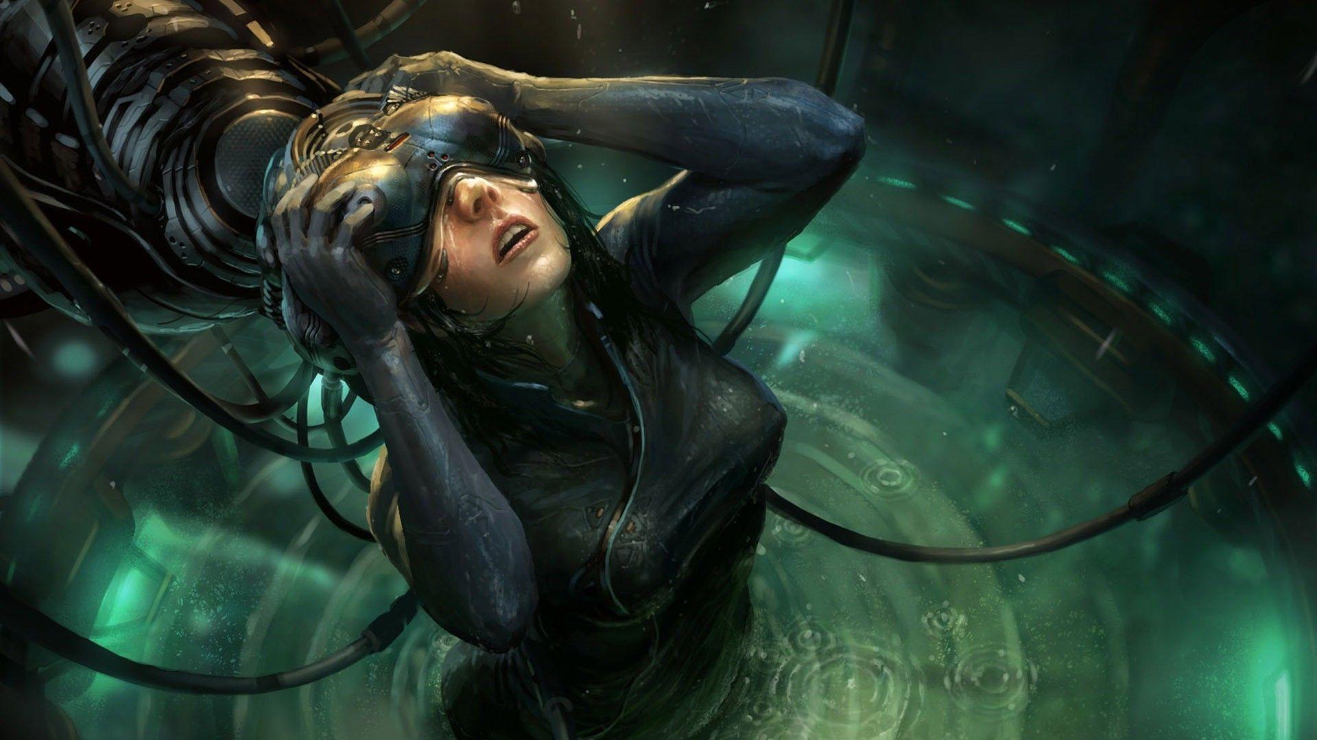 1920x1080 Woman Sci Fi Art .