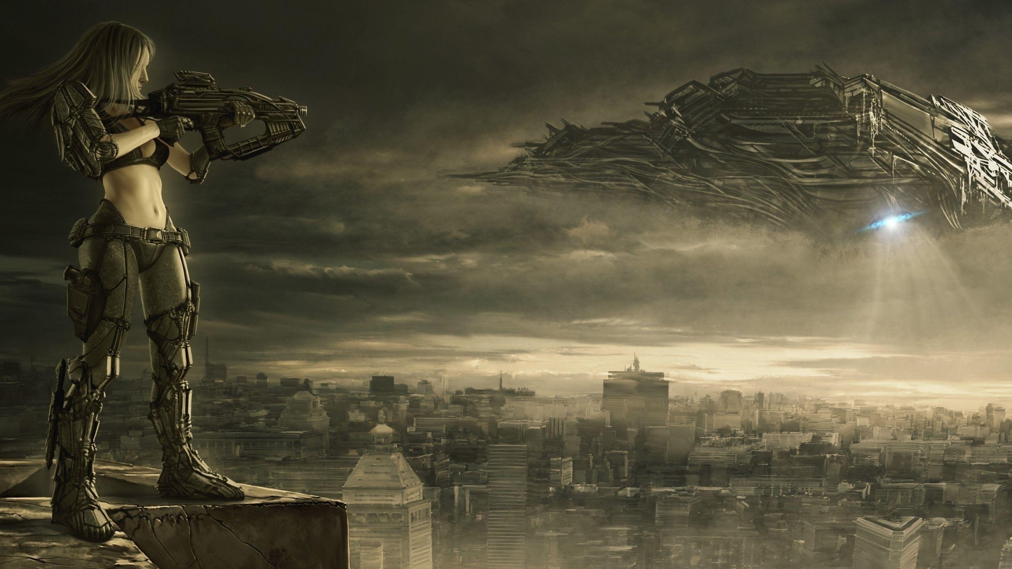 3360x1890 Women, Abstract Wallpaper, Girl, Warrior, Artwork, Scifi, Girls, Futuristic, Beautiful, scifi