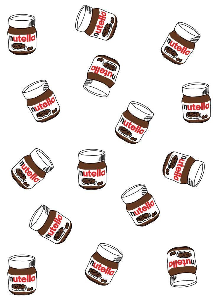 724x1024 Nutella pattern phone wallpaper