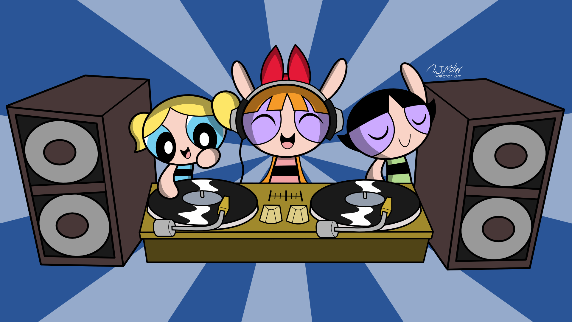 1920x1080 The Powerpuff girls and the Rowdyruff boys