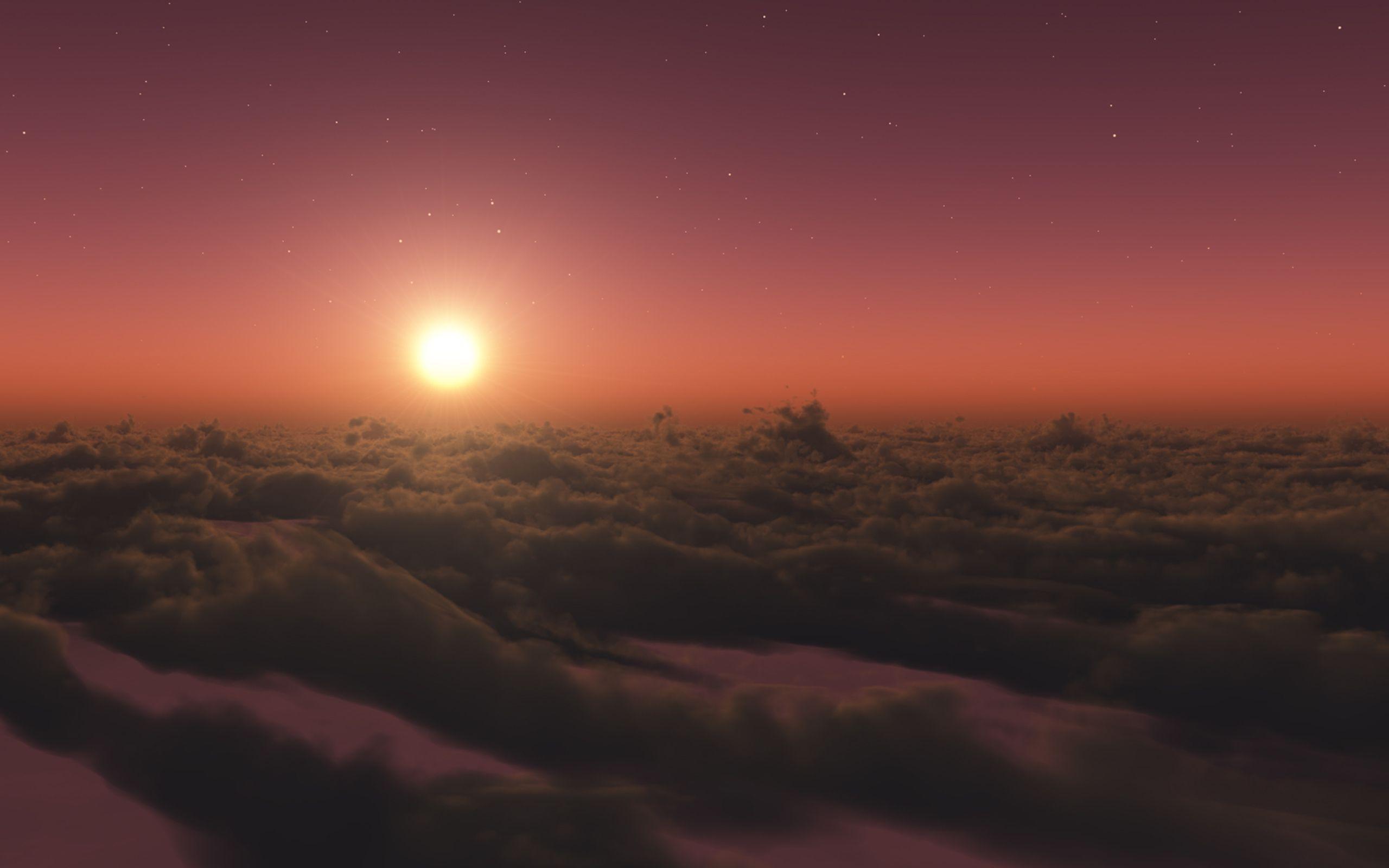 2560x1600 Wallpaper Stratosphere, Above clouds, Sunset, Dusk, HD, Nature / Editor's Picks,. Wallpaper for iPhone, Android, Mobile and Desktop