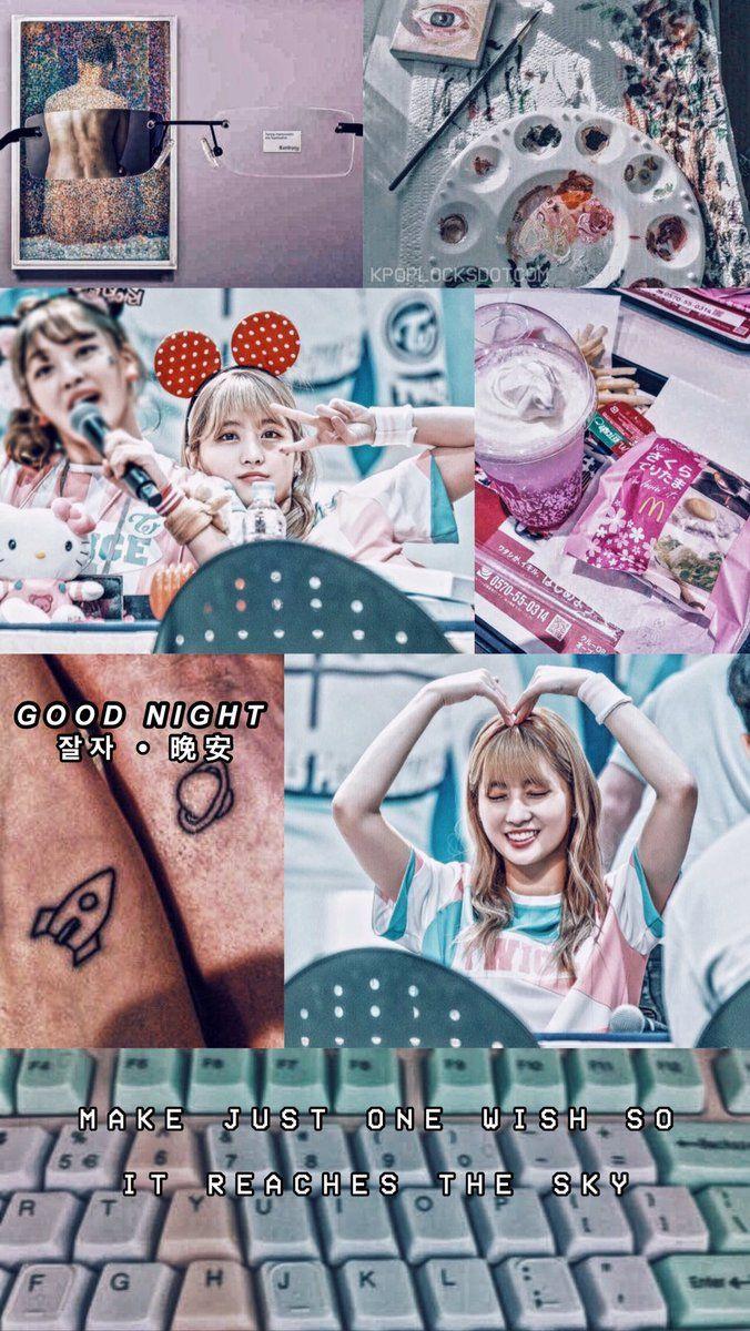 676x1200 Kpoplocksdotcom Momo Aesthetic Moodboard Lockscreen Wallpaper #twice #momo #트와이스 #모모 #TT RT If You Save