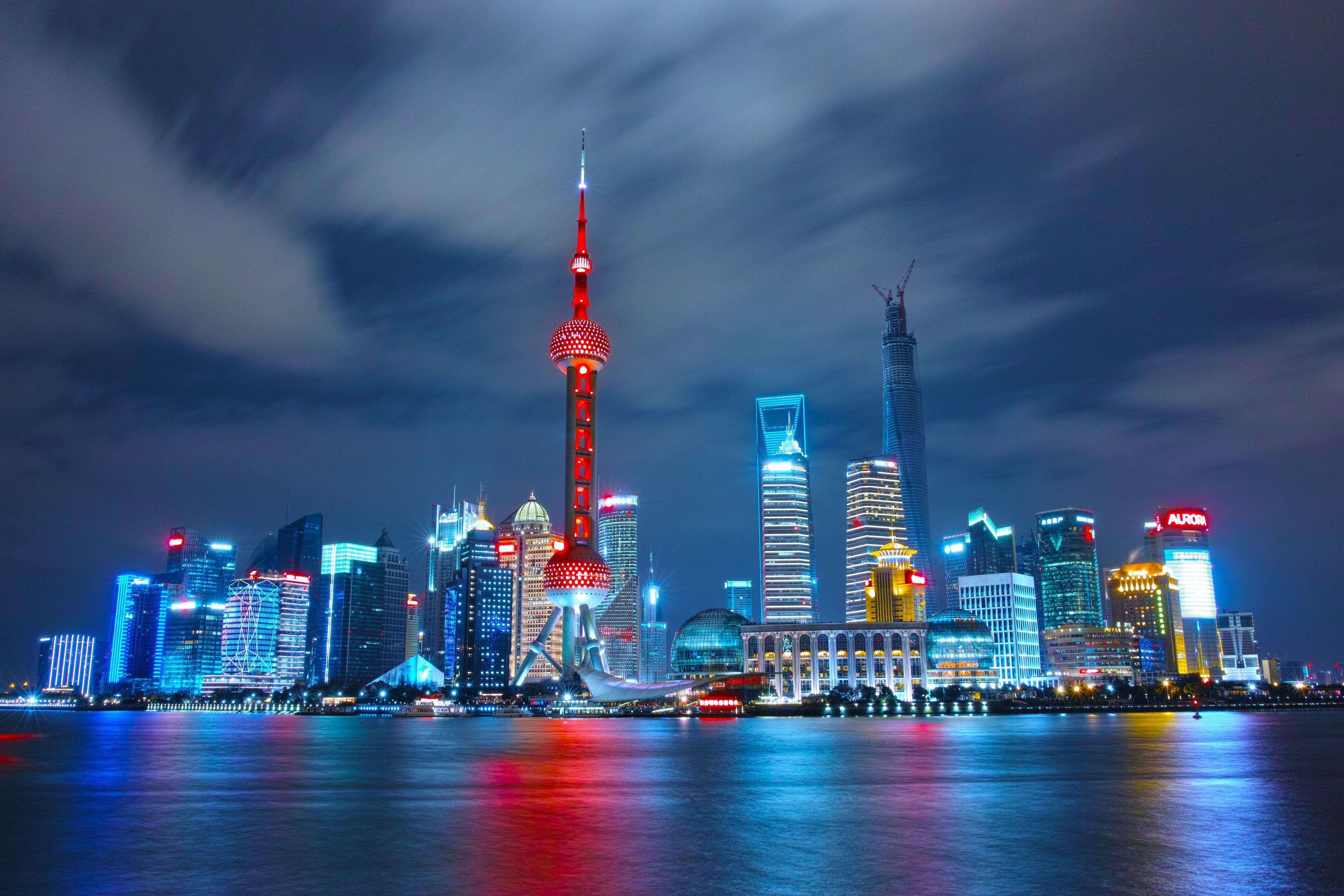 Shanghai Skyline Wallpapers Top Free Shanghai Skyline Backgrounds Wallpaperaccess