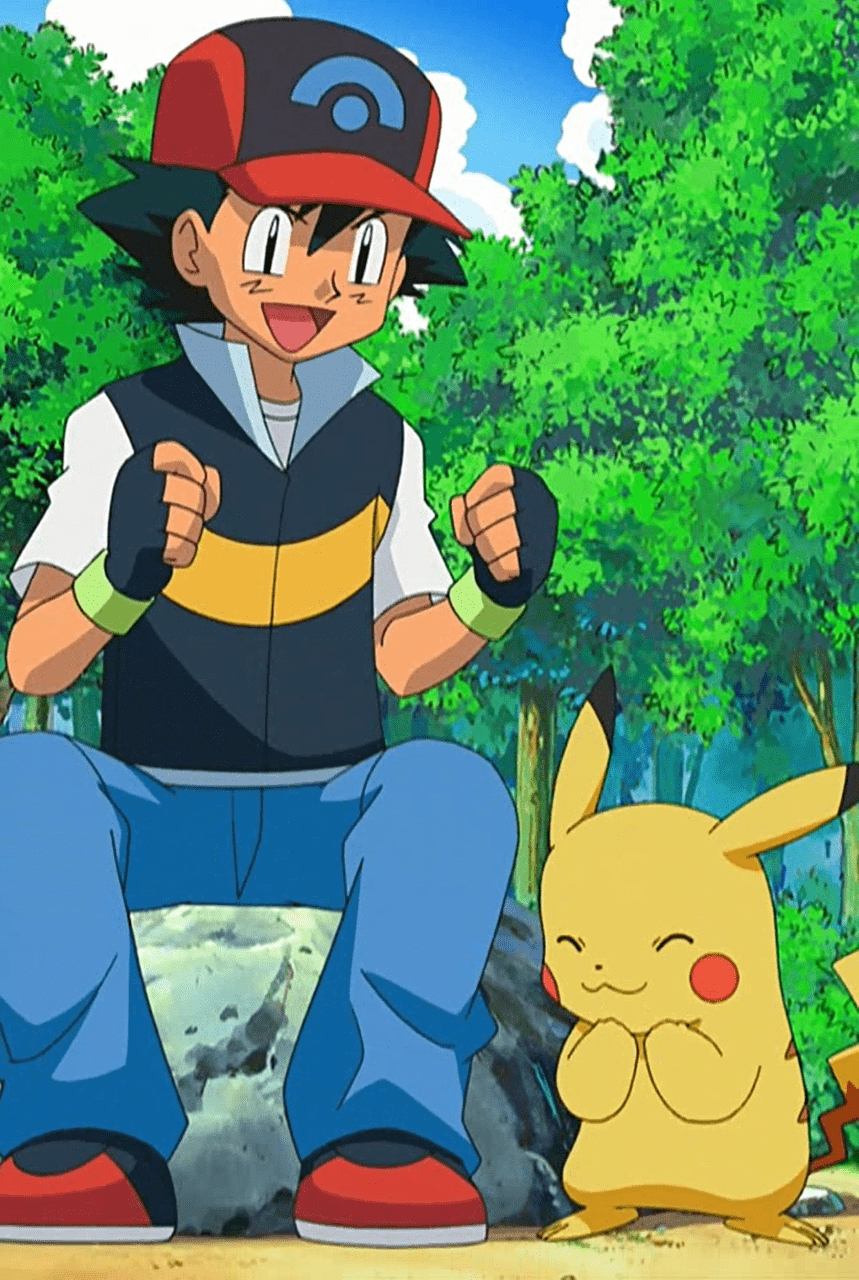 859x1280 Pikachu and Ash in the Diamond & Pearl series. Cute pokemon wallpaper, Pikachu, Pokemon painting