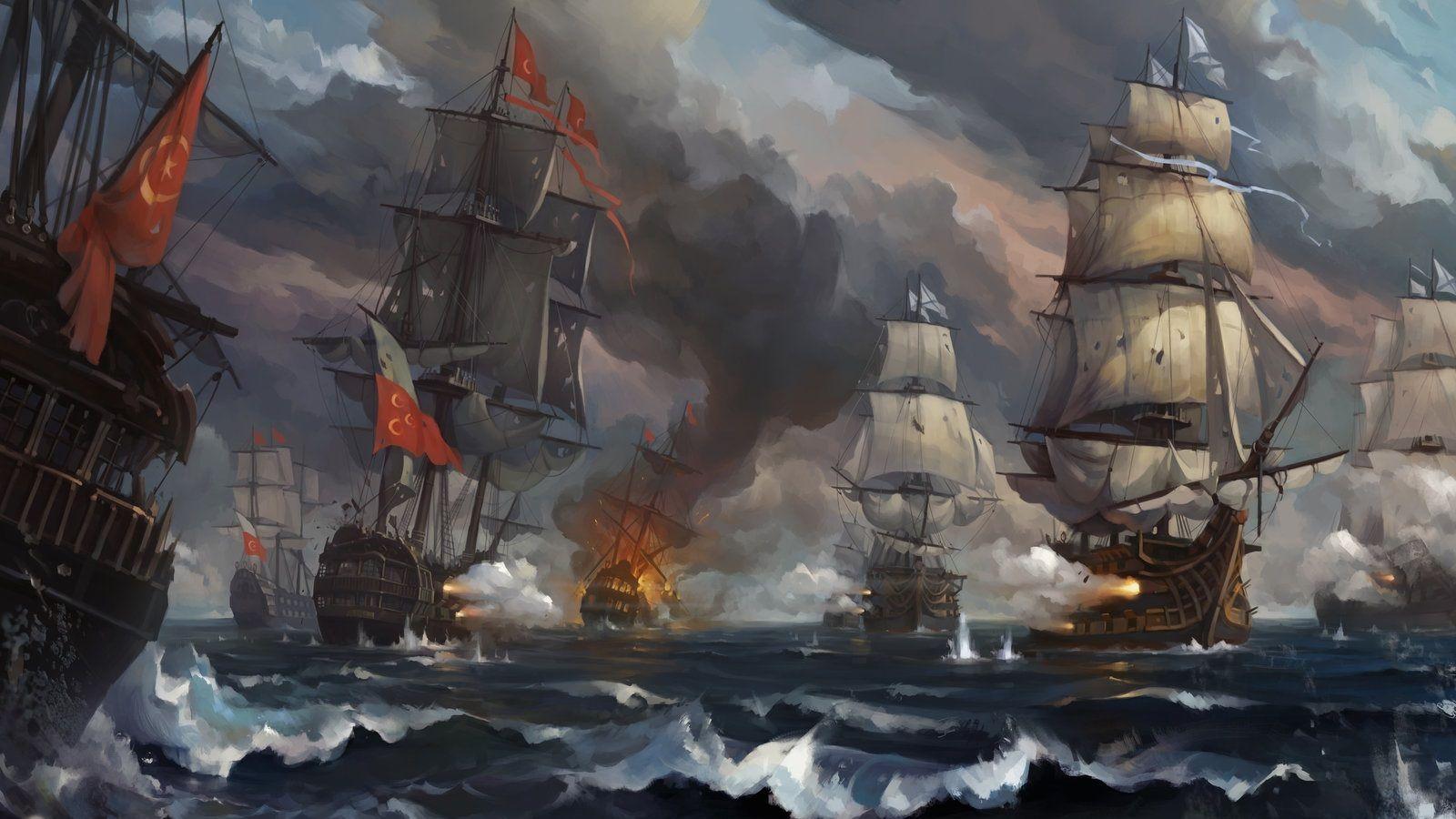 1600x900 Sea Battle by haryarti [1600x900]