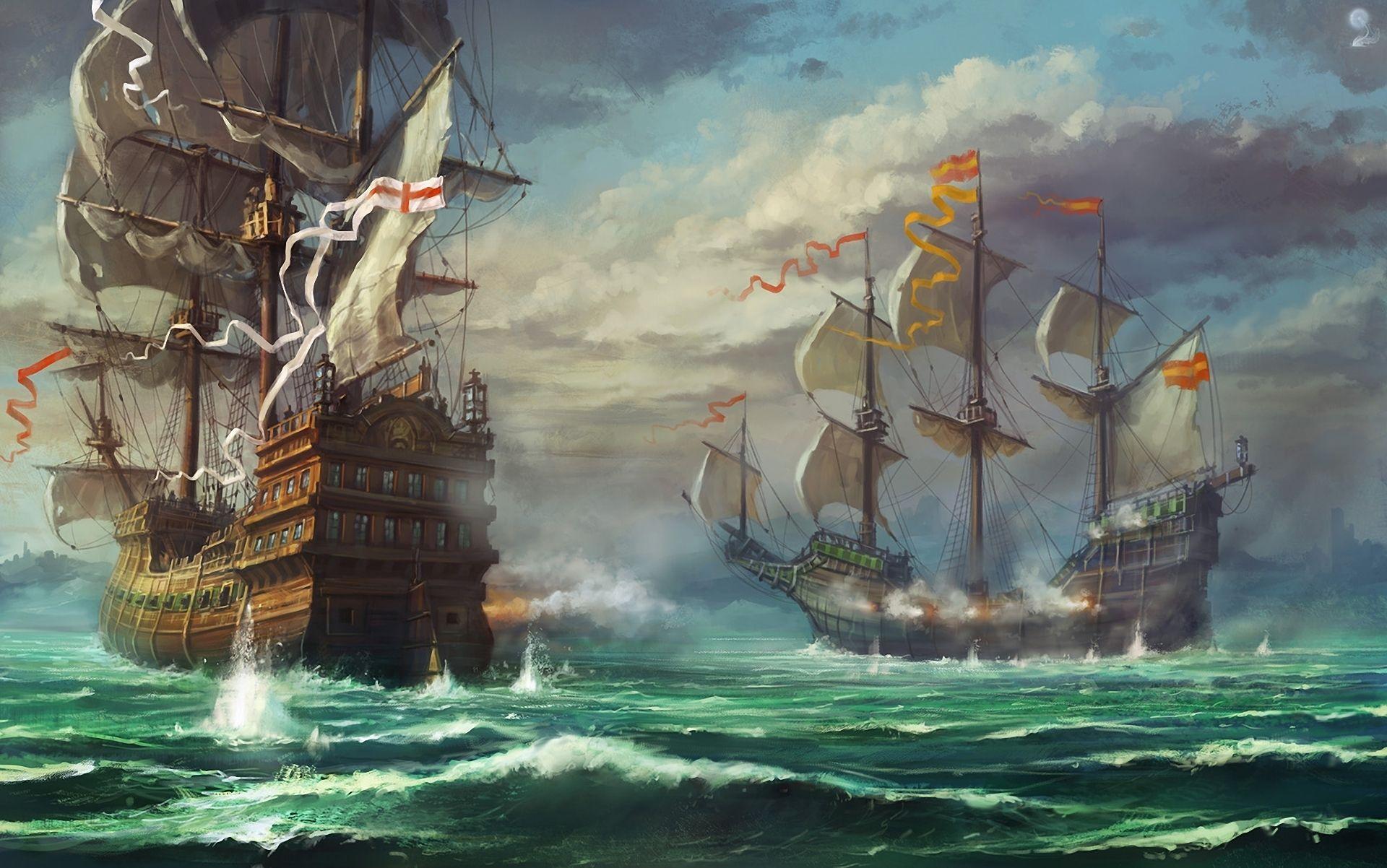 Sea Battle Wallpapers - Top Free Sea Battle Backgrounds - WallpaperAccess