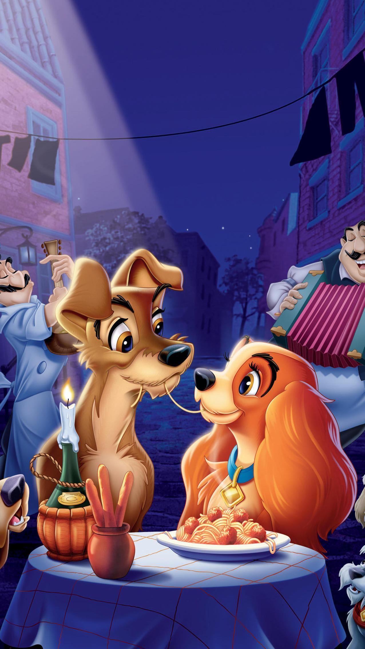 1276x2270 Lady and the Tramp (1955) Phone Wallpaper. Cute disney wallpaper, Lady and the tramp, Disney wallpaper