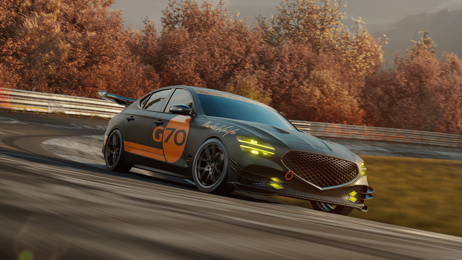1600x900 Genesis G70 Track Day Special Concept Is A Tribute To The Ring Taxi