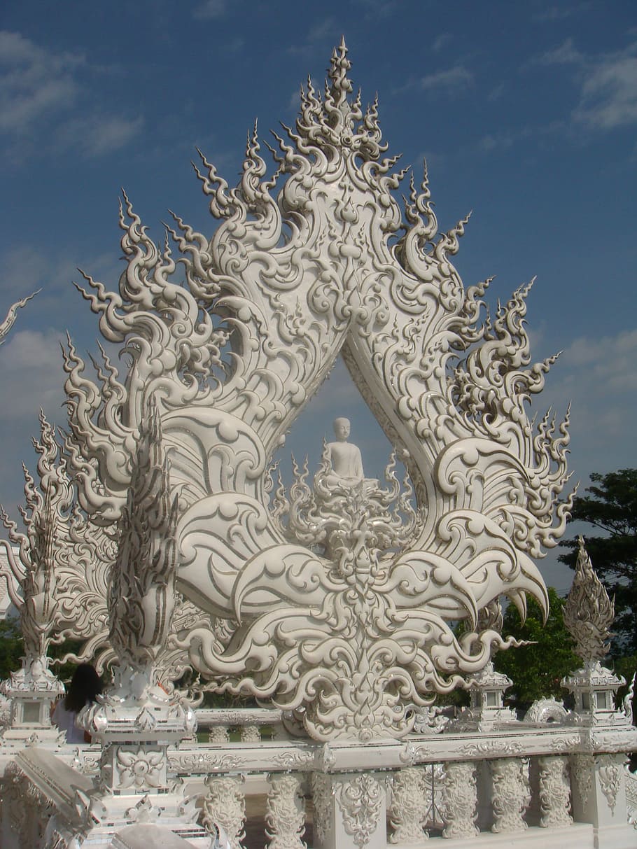 910x1213 HD wallpaper: Wat Rong Khun, City, Chiang Rai, thailand, the white temple