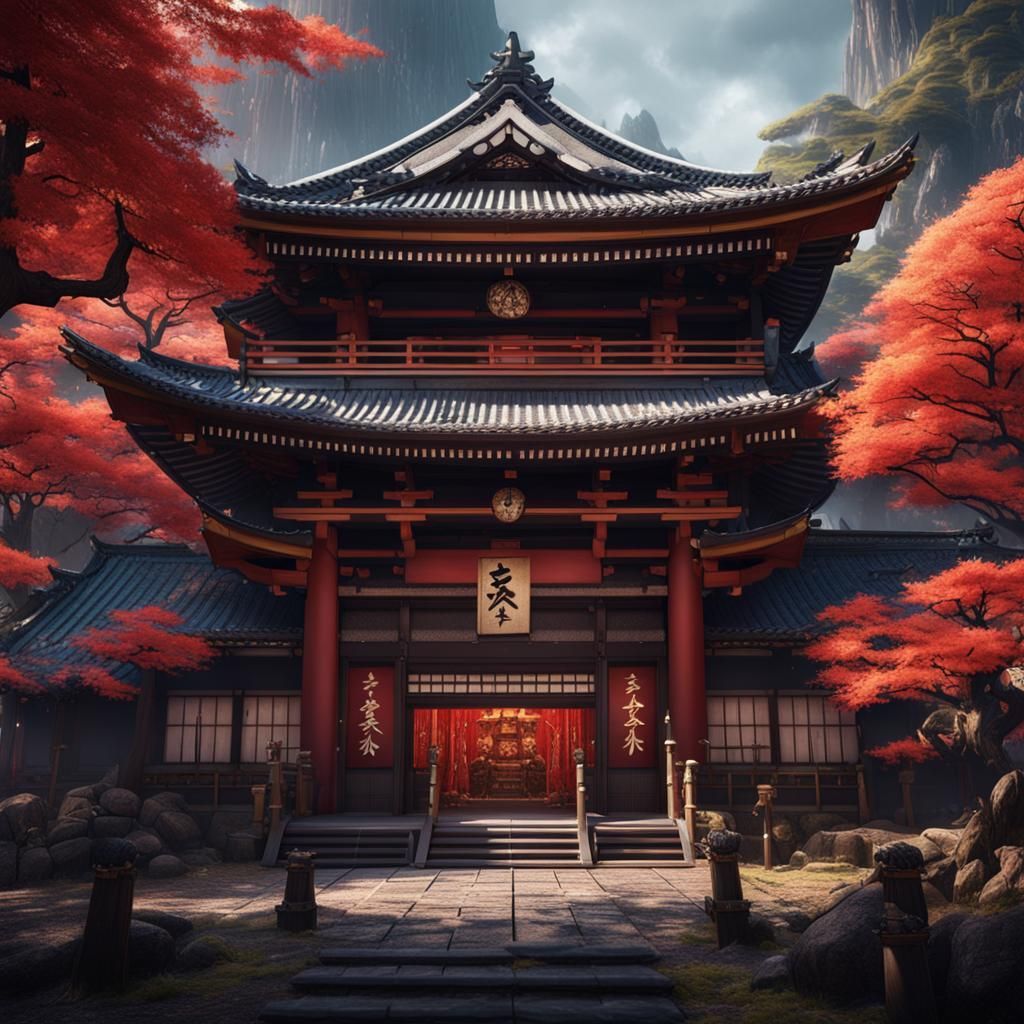 1024x1024 Japan dojo Matte Painting of a Japan Dojo