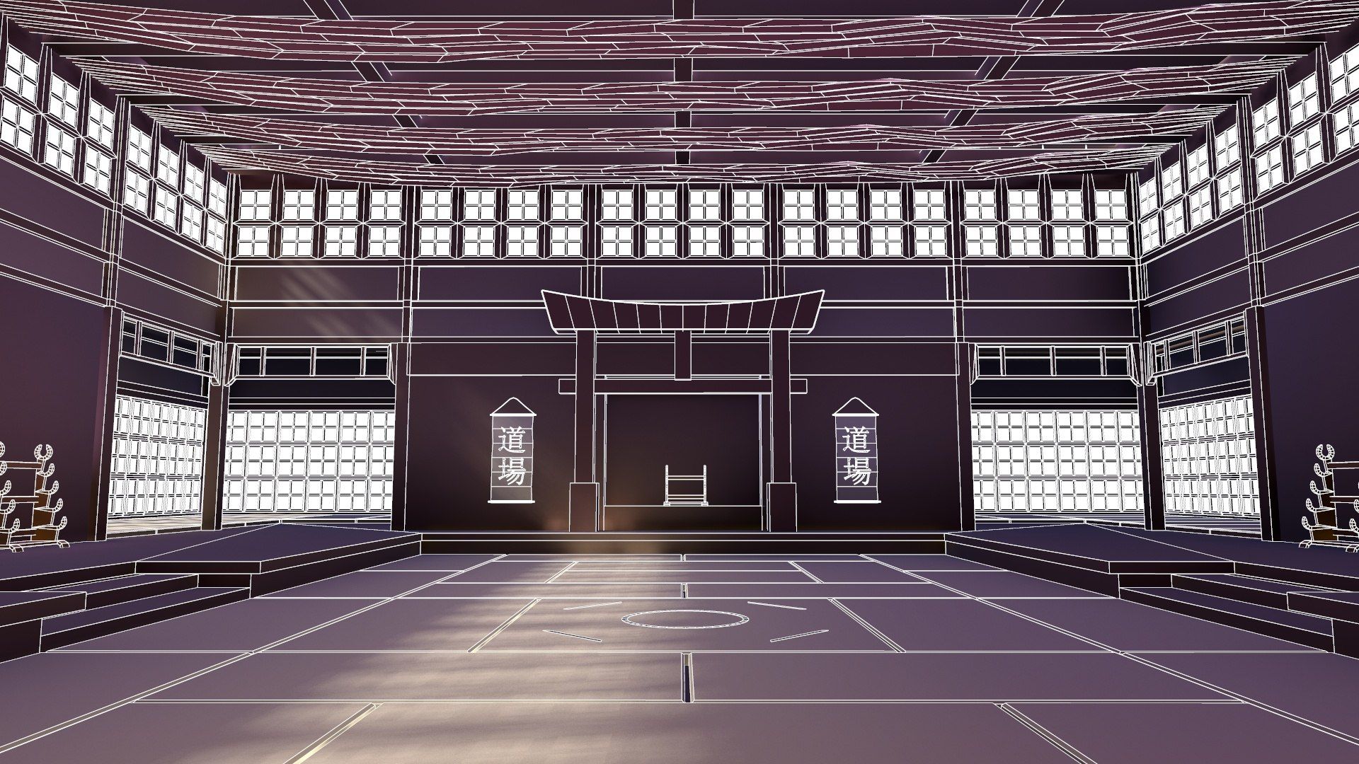 1920x1080 Dojo Room 3D Model