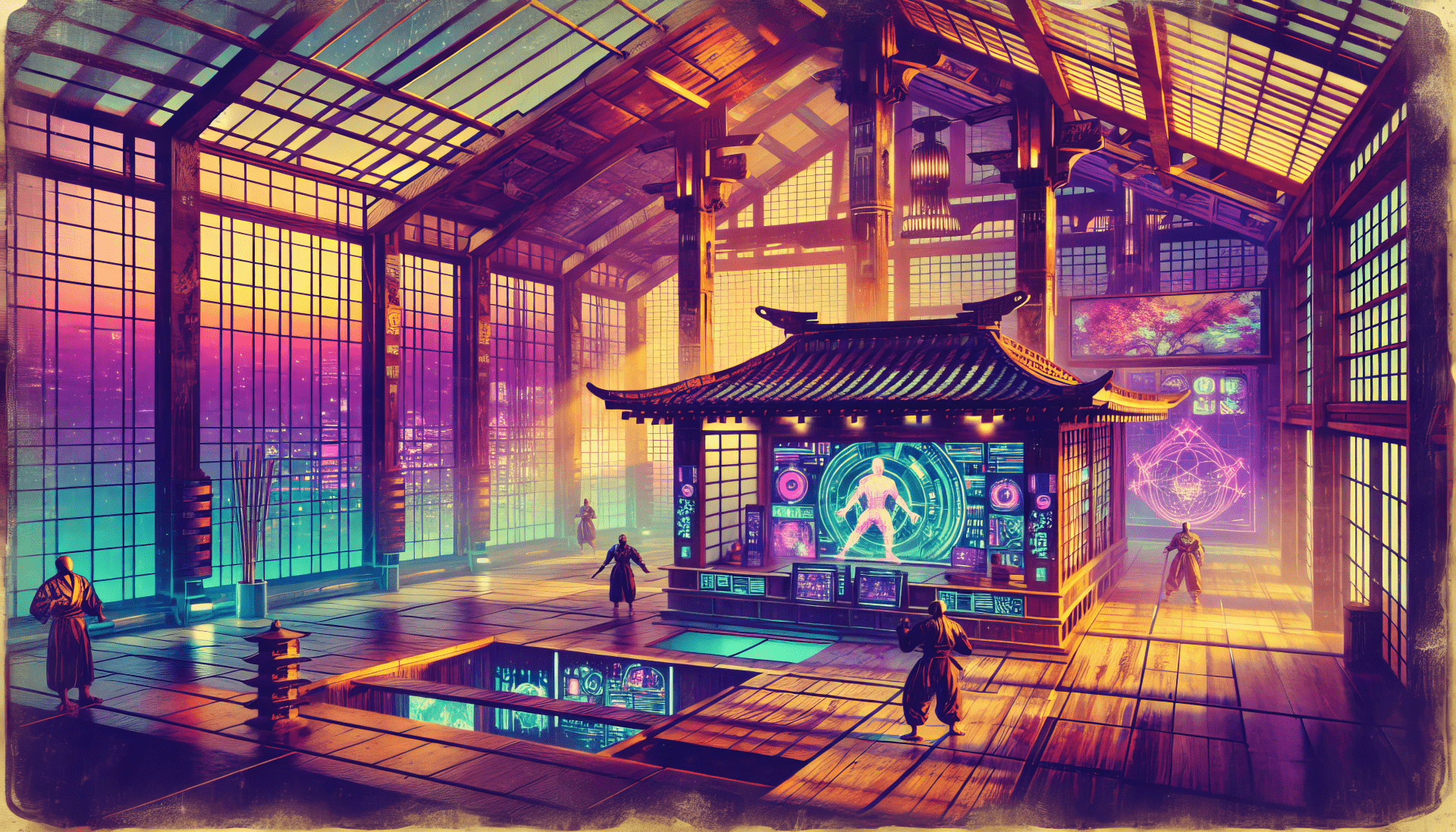 1920x1097 Futuristic Dojo HD Wallpaper