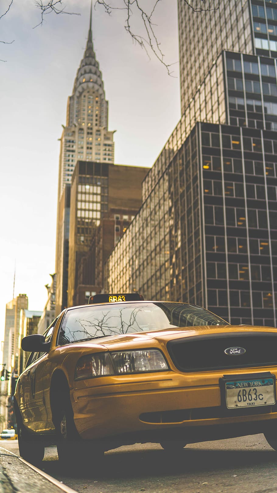 910x1618 Yellow cab 1080P, 2K, 4K, 5K HD wallpaper free download