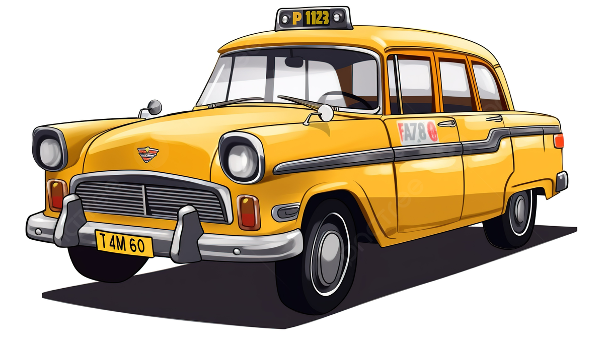1200x673 It Is A Cartoon Taxi With A Yellow Cab On The Side, Taxi Picture Cartoon, Taxi, Car Background Image And Wallpaper for Free Download