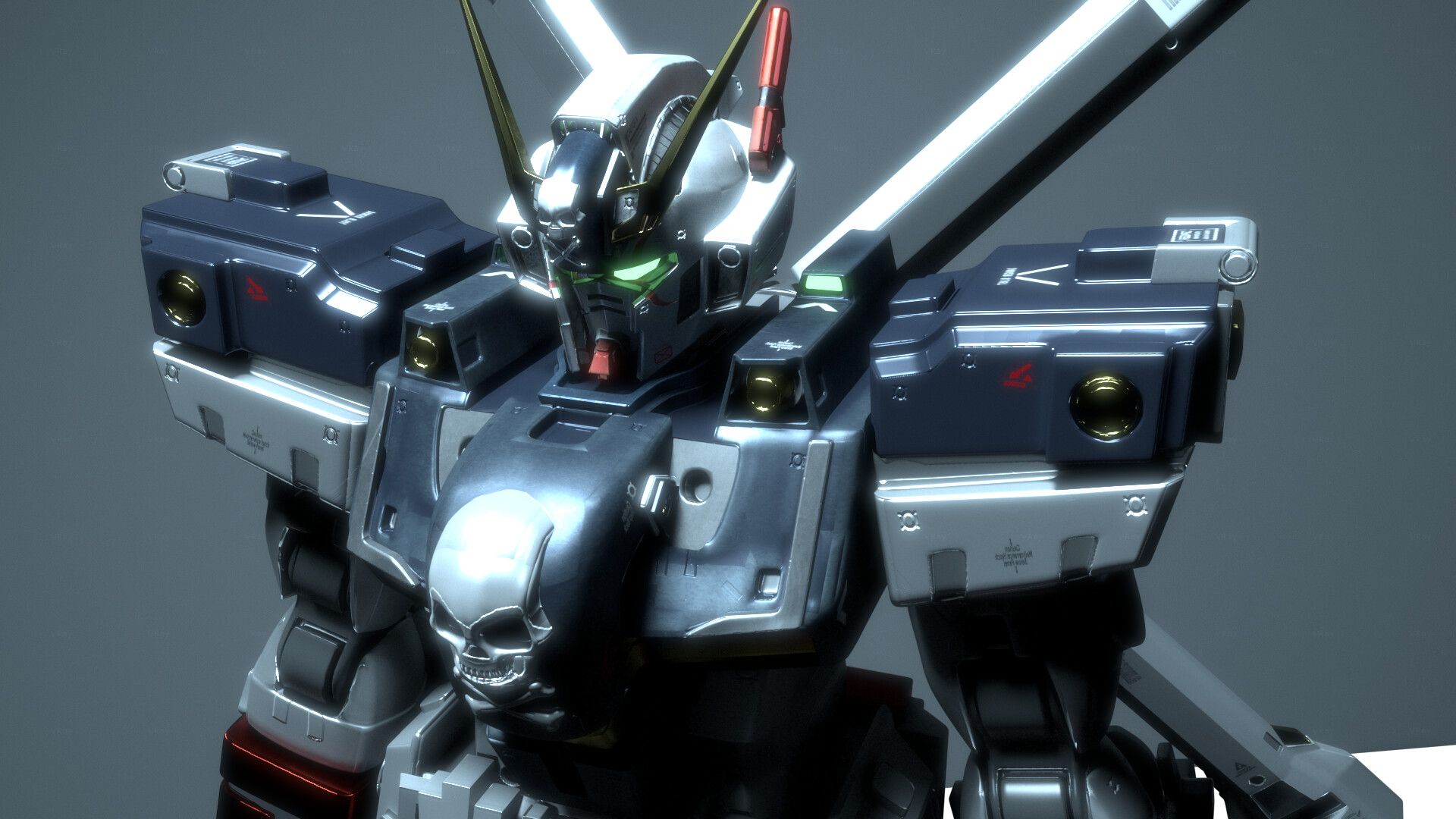 1920x1080 crossbone gundam 3D model