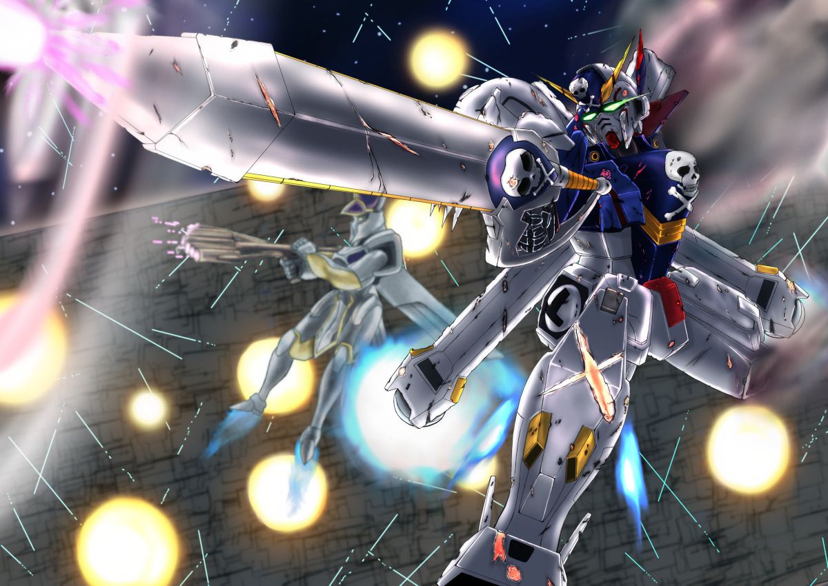 1200x850 image tagged with Mobile Suit Crossbone Gundam: Skull Heart, Crossbone Gundam