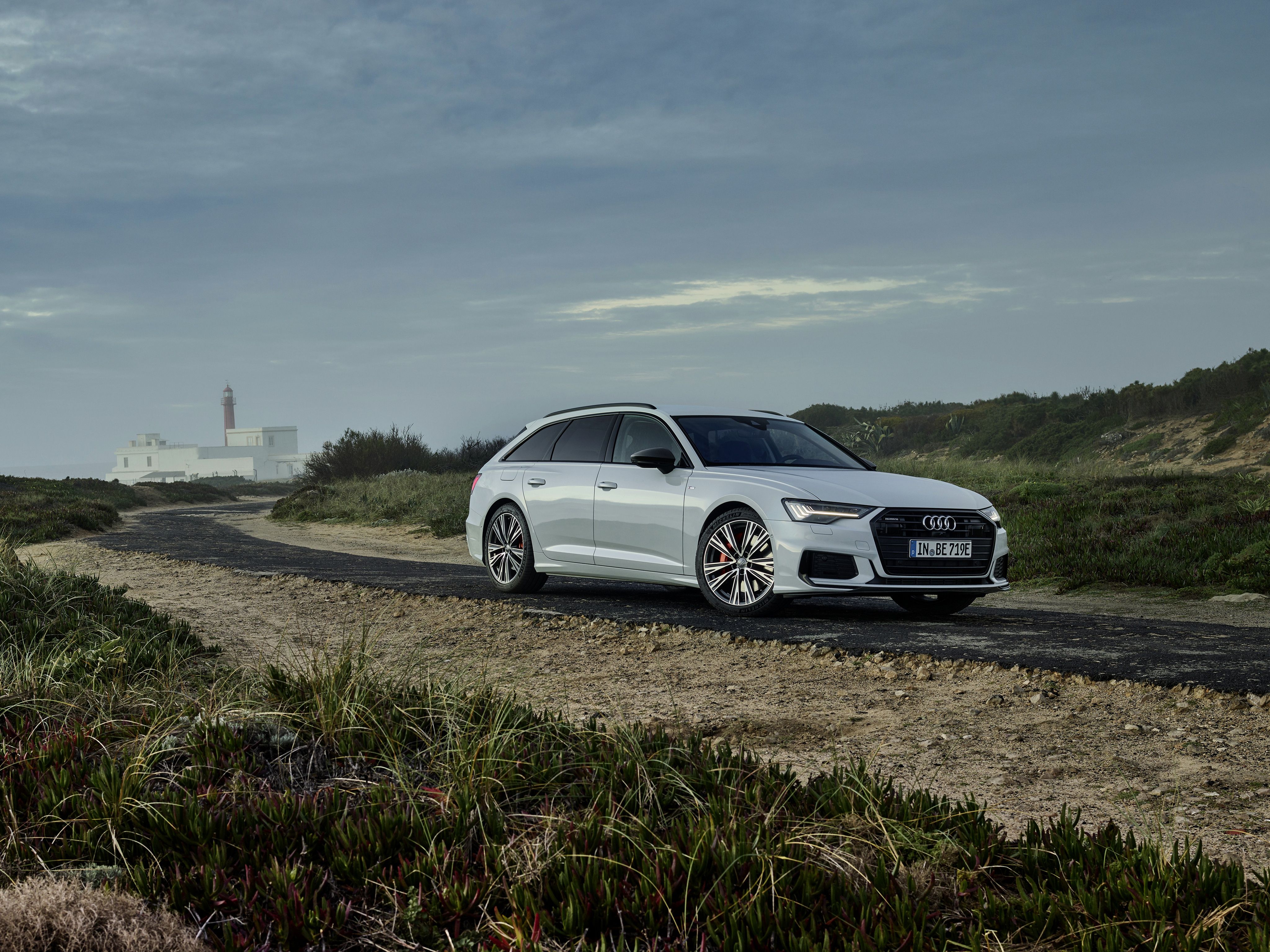 4096x3072 Wallpaper white, Audi, hybrid, universal, on the road, Audi A A6 for mobile and desktop, section audi, resolution 4096x3072