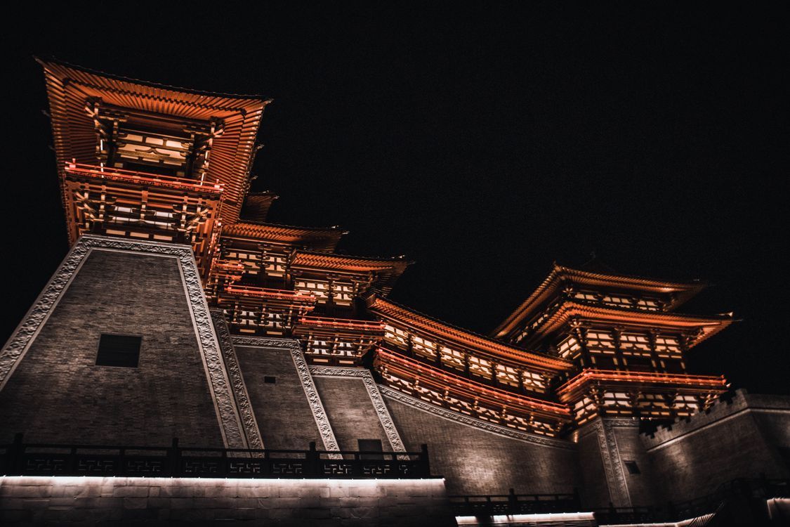 1125x750 Low Angle Shot of a Chinese Castle · Free