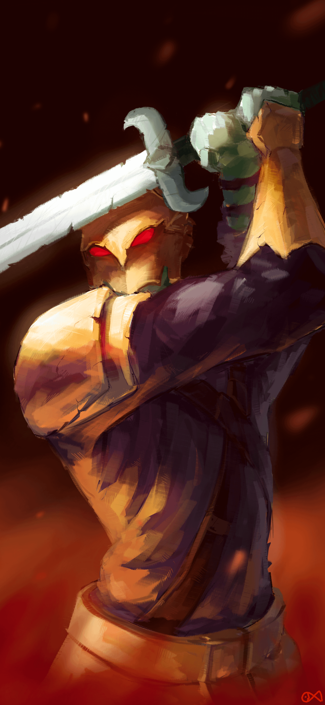 1109x2405 Made a phone wallpaper version of my Ironclad art