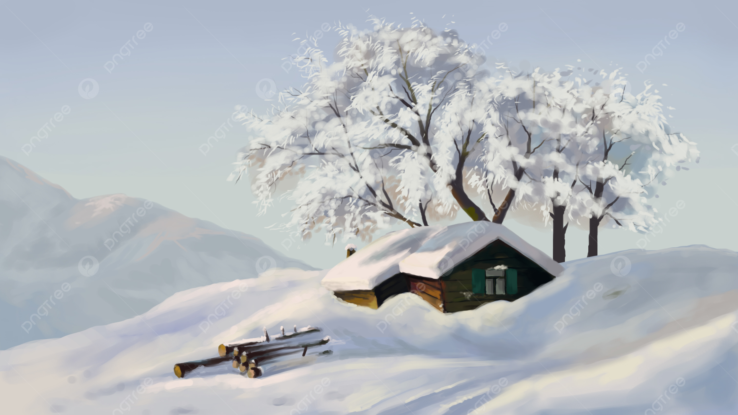 2500x1406 Heavy Snow Snow Solar Terms Snow Mountain, Heavy, Snowfall, Heavy Snow Illustration Background And Wallpaper For Free Download