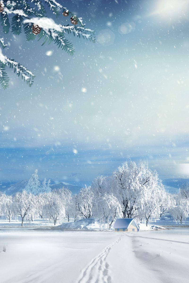 800x1199 Snow Scene Heavy Snow Background Synthesis Background. PSD Free Download