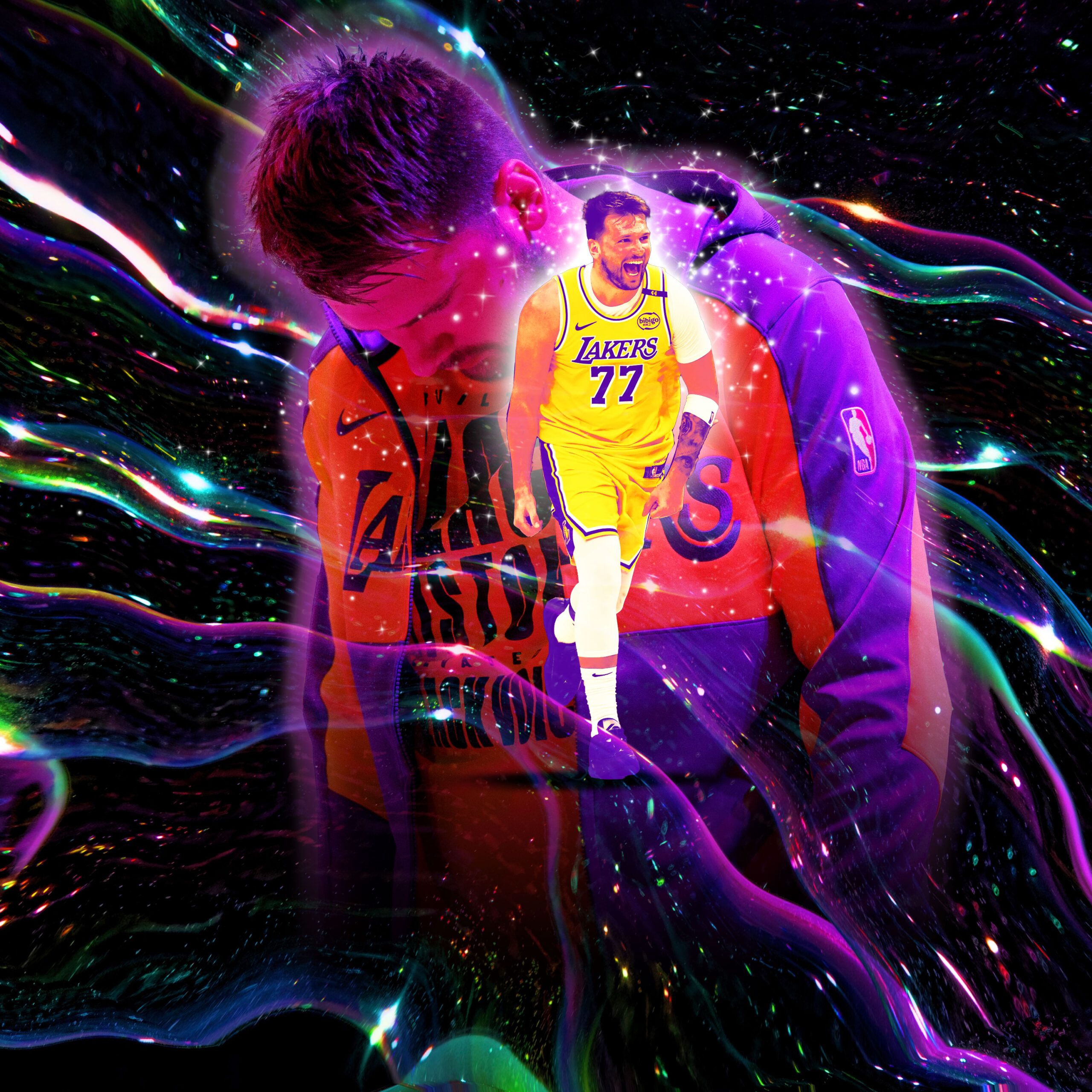 2560x2560 Los Angeles Lakers Cool Lebron Wallpaper Lakers Luka Doncic Lakers Wallpaper