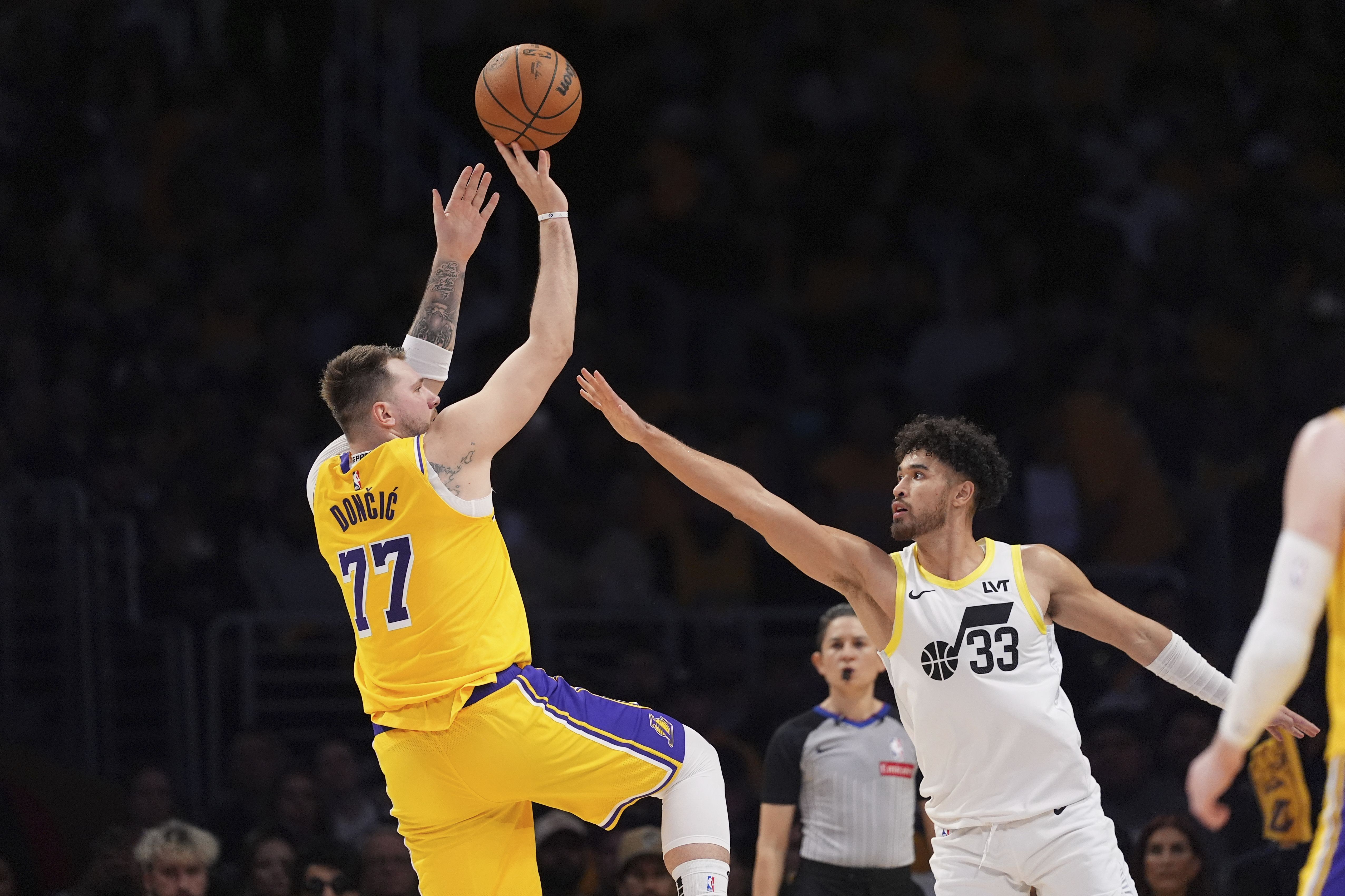 5105x3403 Luka Doncic Makes Lakers Debut, Connects With LeBron James In 132 113 Win Over Jazz