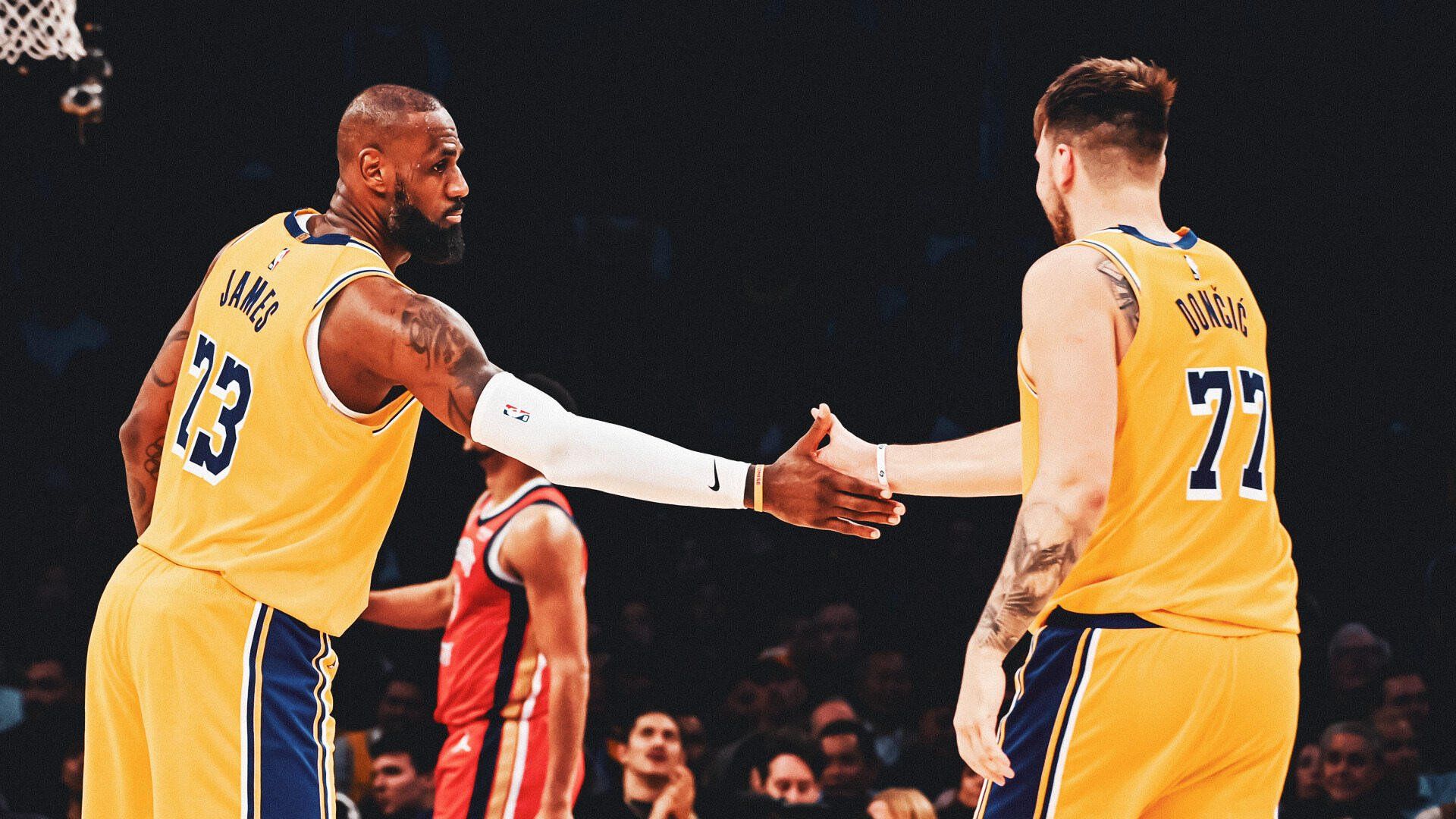 1920x1080 HD Wallpaper: LeBron James & Luka Dončić Unite on the Courtx1080