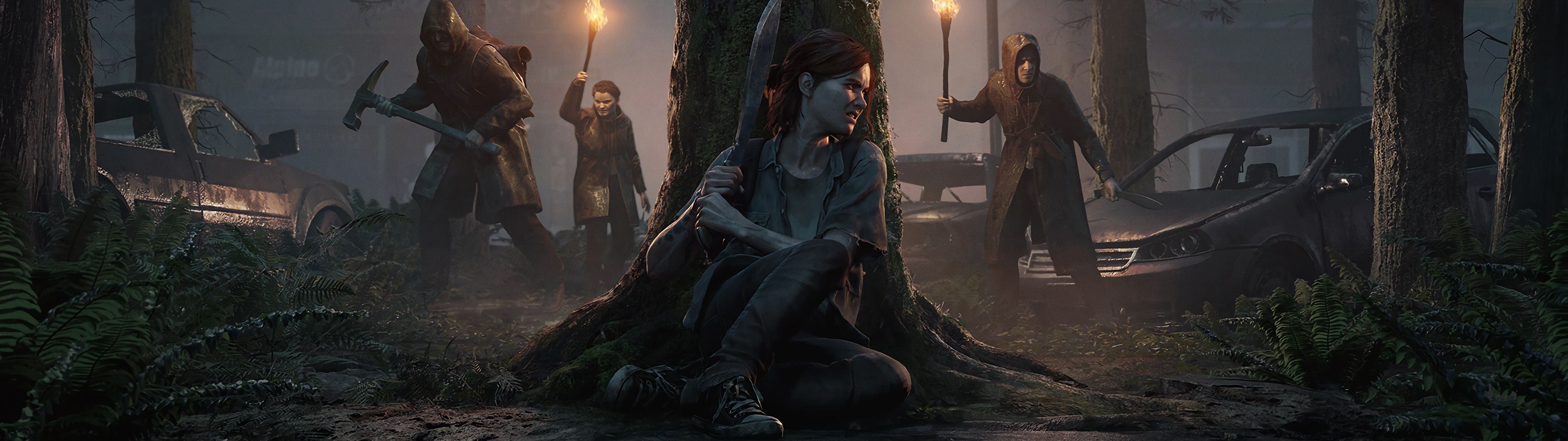 3840x1080 Ellie in The Last of Us Part II Game Wallpaper 4K