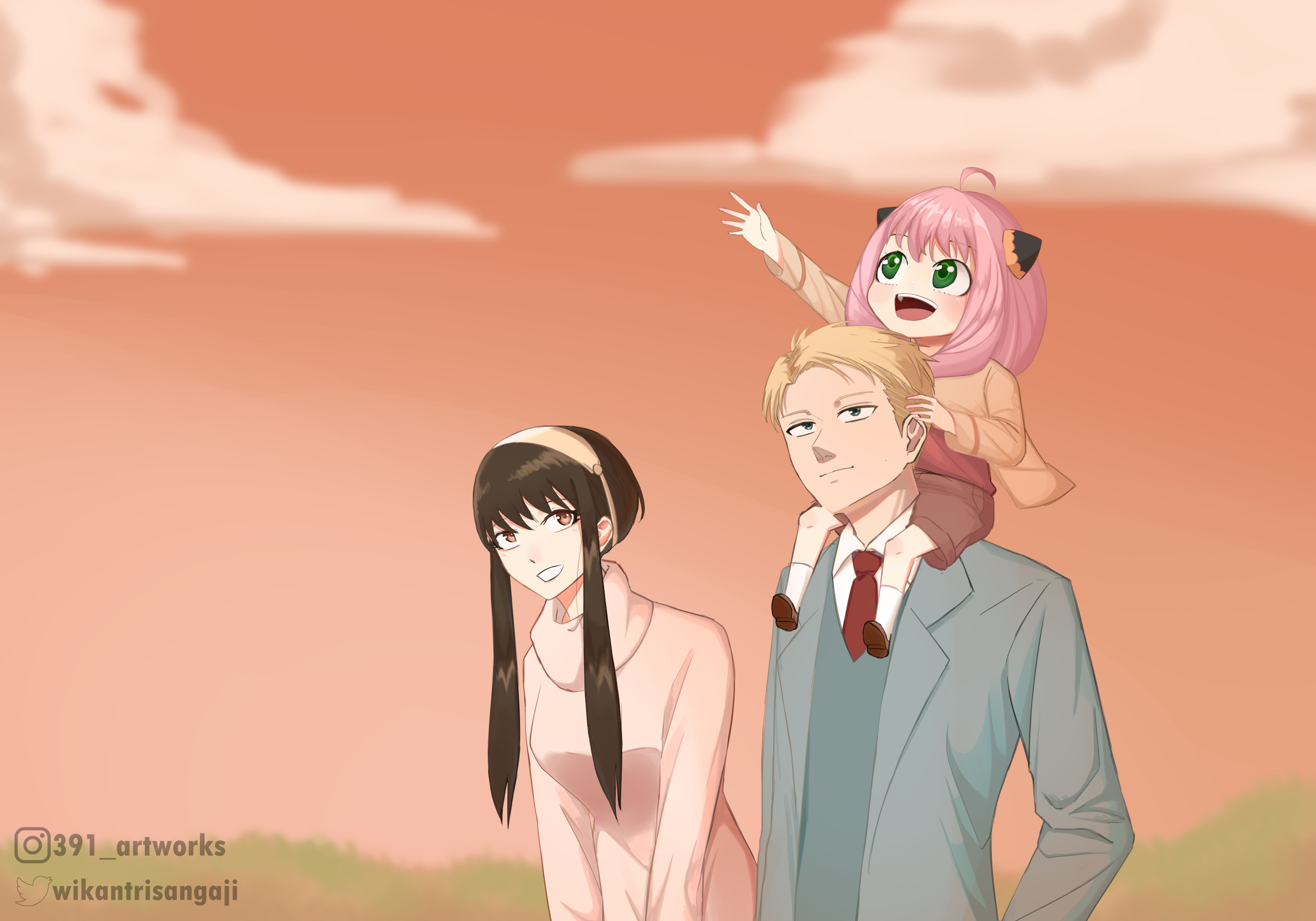 5000x3500 Desktop wallpaper: Anya Forger, Spy X Family, Anime, Loid Forger, Yor Briar 4K free download for PC. 1073835