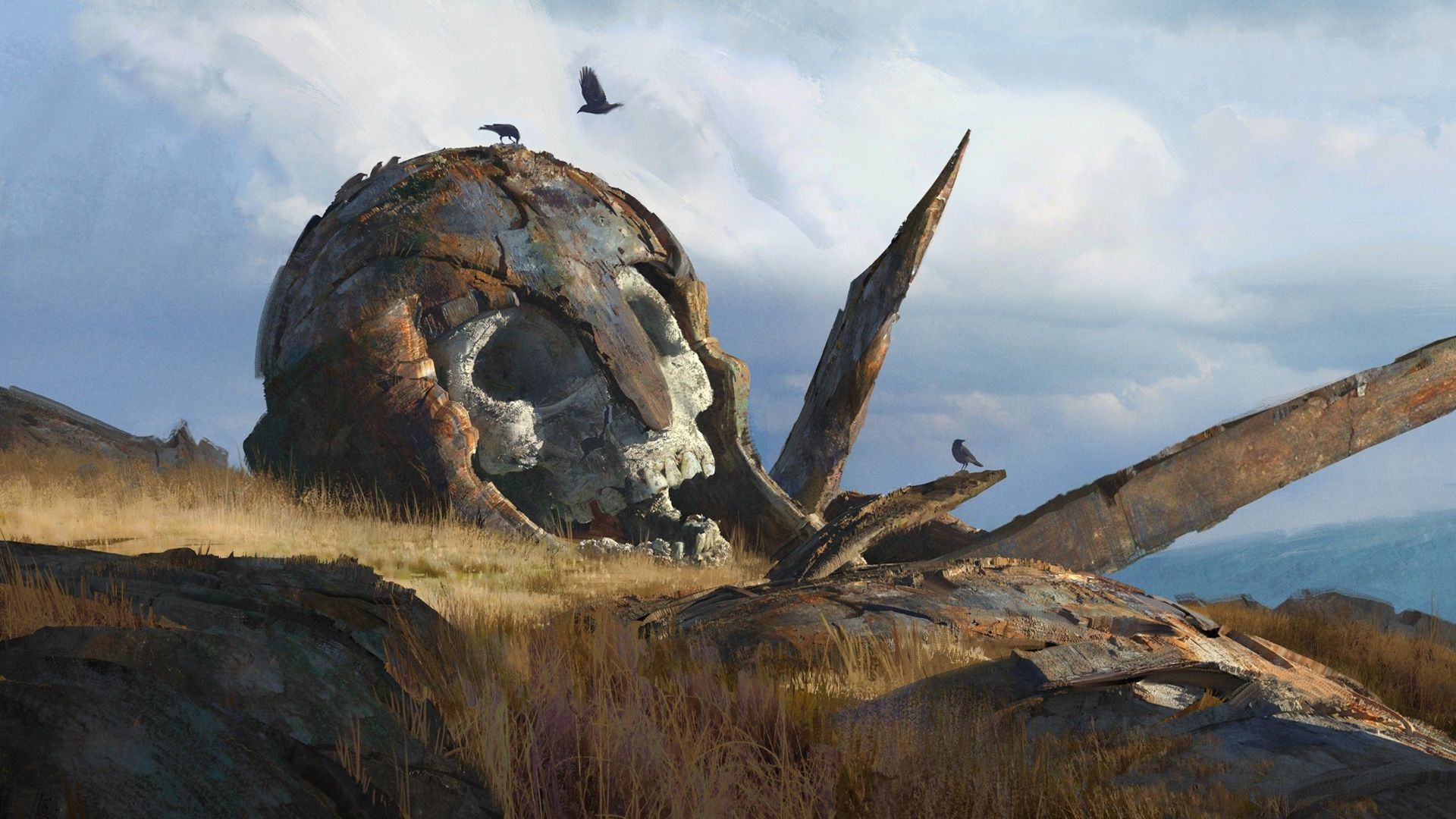 1920x1080 Old Giant Warrior Skull HD Wallpaperx1080