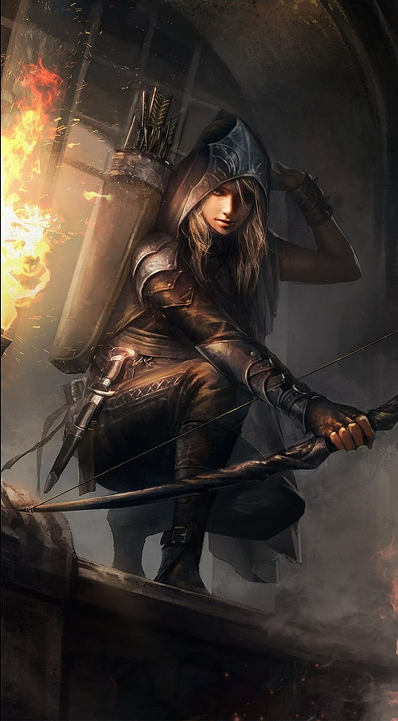 800x1450 Archer Warrior Woman, warrior queen, wars, archer queen, HD phone wallpaper