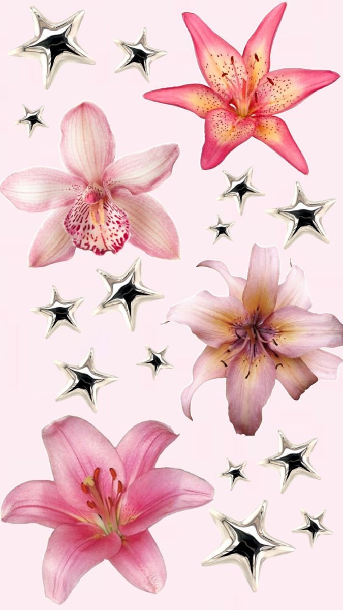 675x1200 Background, flowers, pink, cute, coquette, y2k, iphone wallpaper, ipad background, cute, pretty, 2024 style, stars, balloons