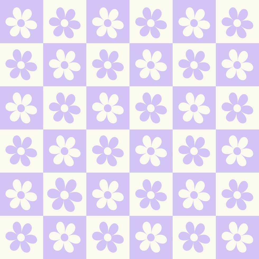 980x980 Cool Abstract Groovy Flower Pattern Y2k Style. Trendy Funky Background
