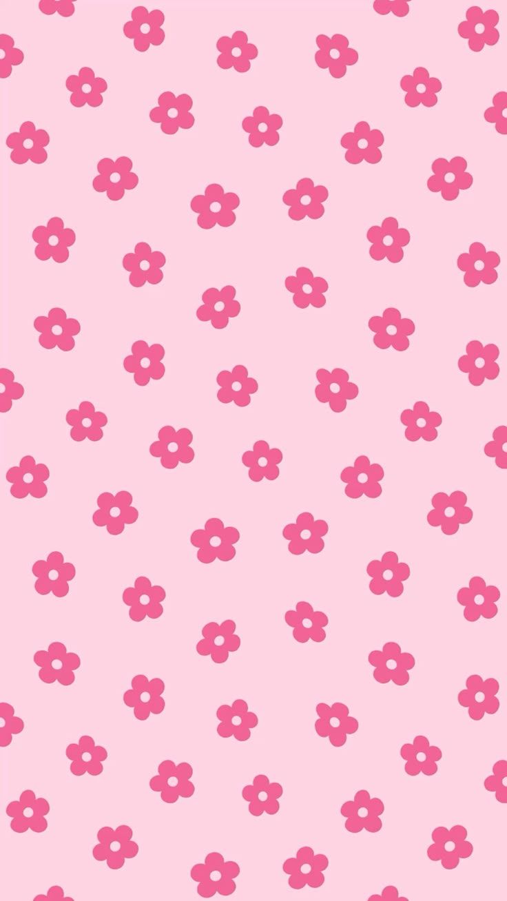 736x1308 Y2K Pastel Pink Floral Pattern, iPhone Wallpaper