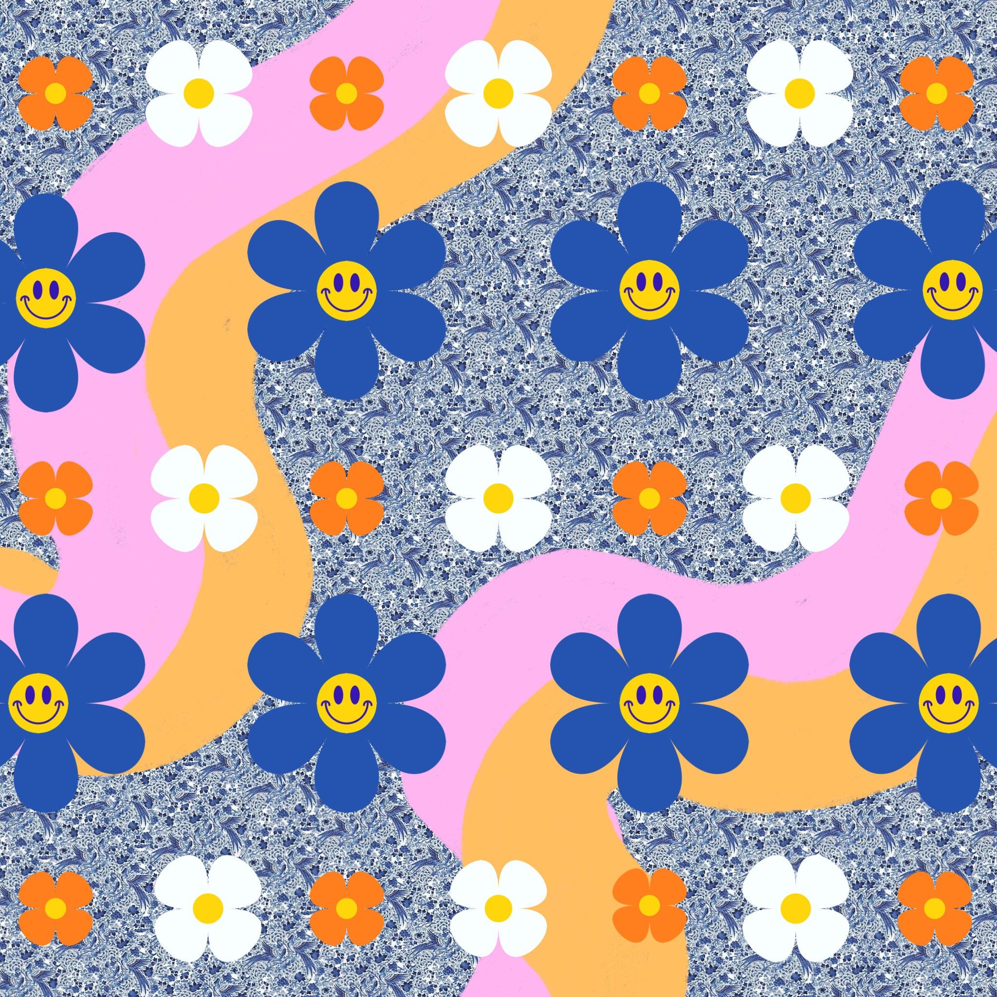 2048x2048 Groovy Chinoiserie Digital Download. Instant Download. Png download. preppy download. y2k. flowers. Smiley face download