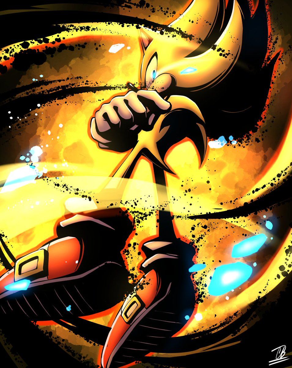 955x1200 Super Sonic 2 (Sonic Frontiers) #SonicTheHedgehog #SonicFrontiers #art #fanart