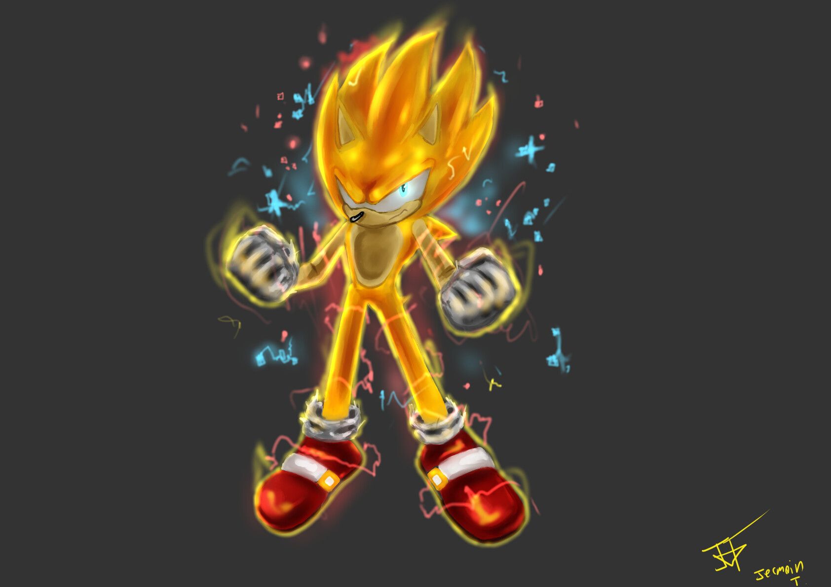 1684x1191 Super Sonic 2 Fan Art
