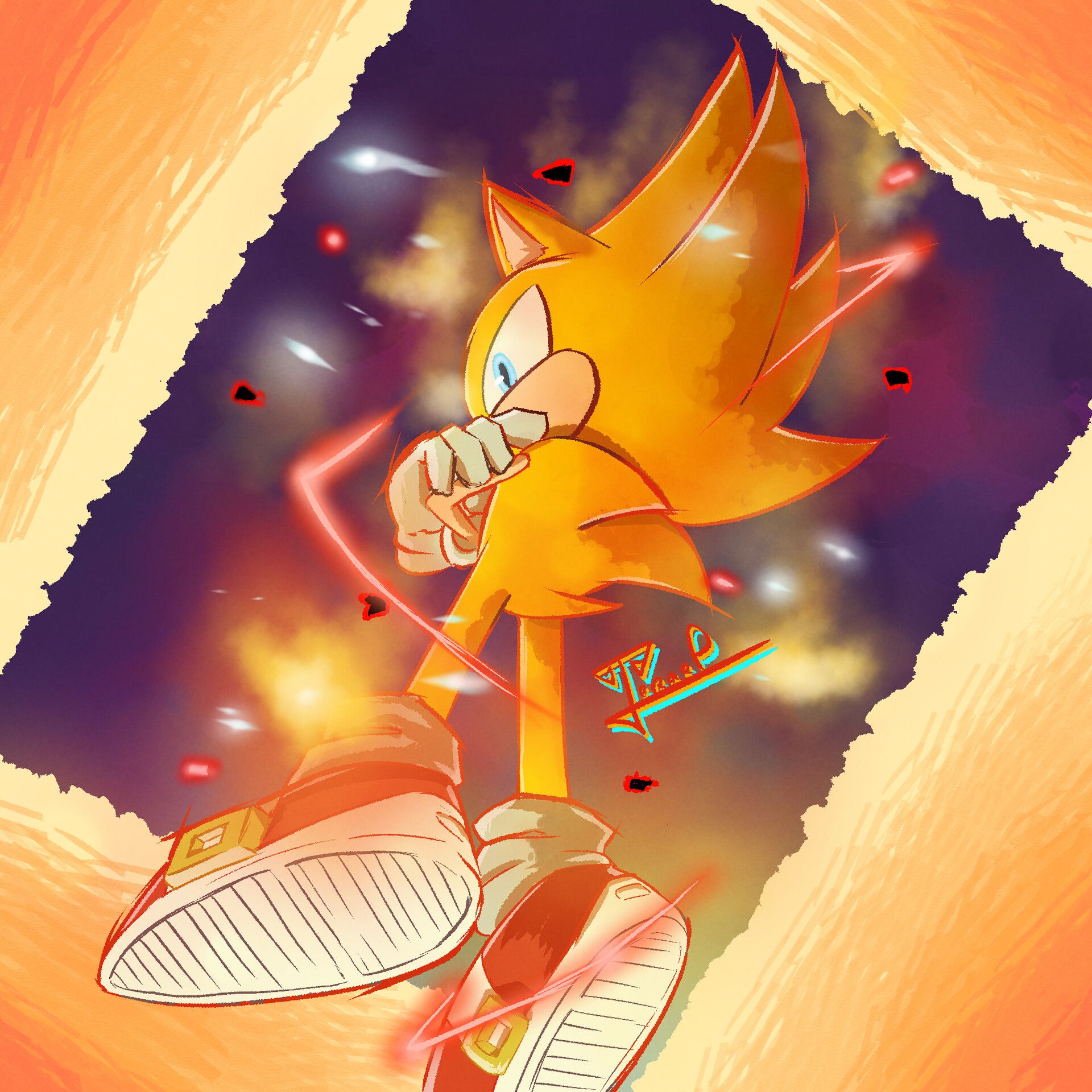 1920x1920 Cyber super Sonic