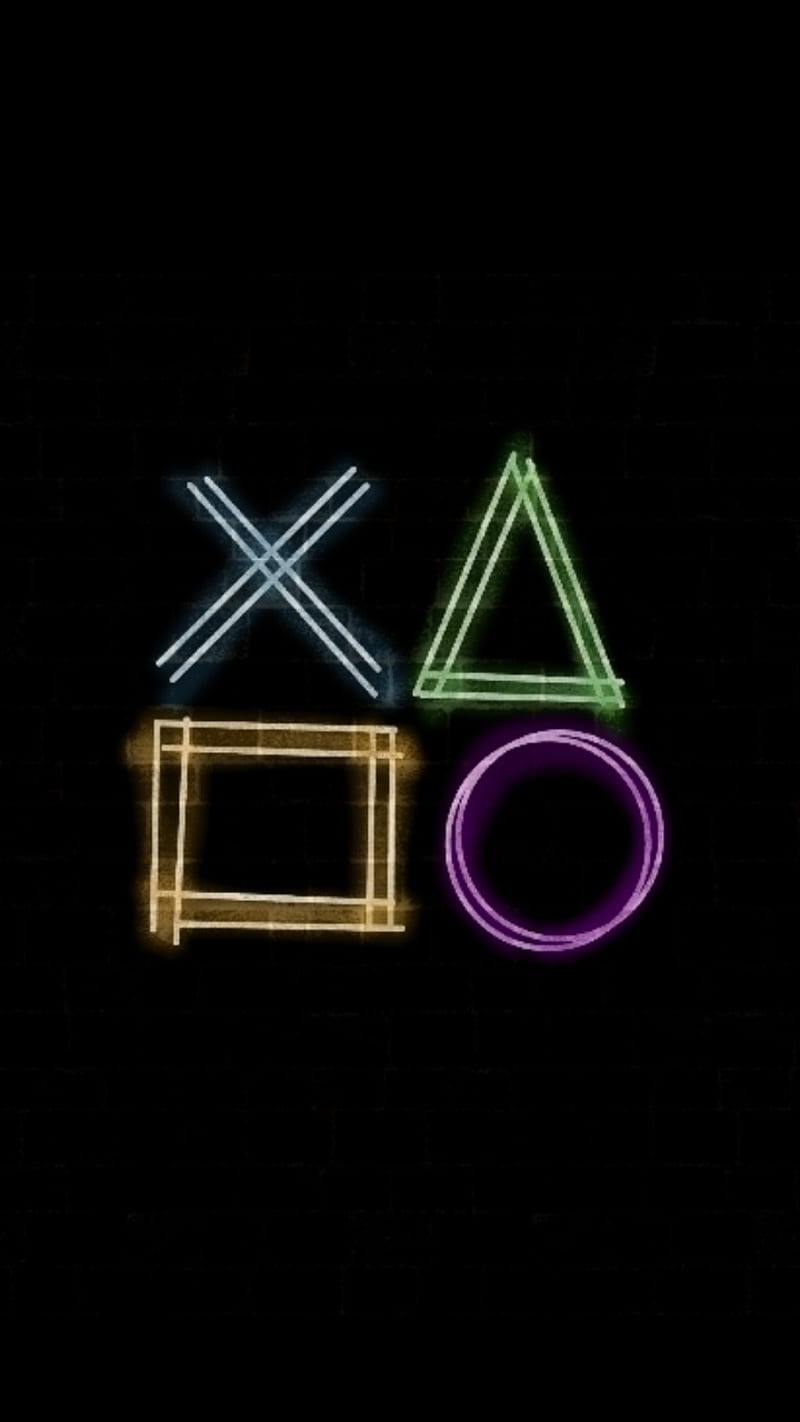 800x1422 PlayStation buttons, fifa, fortnite, neon, play, ps ps skin, theme, wwii, HD phone wallpaper