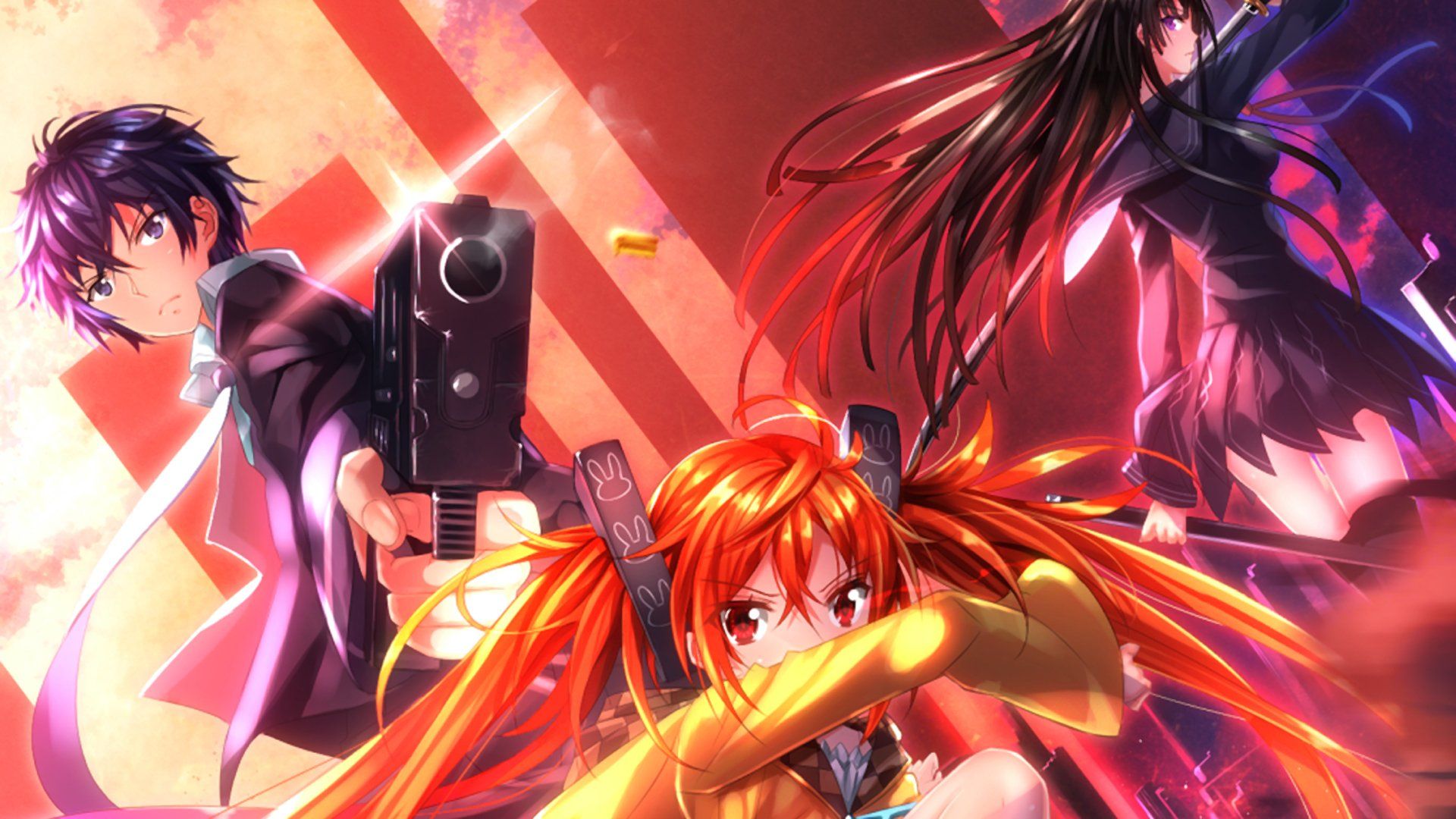 1920x1080 Black Bullet HD Wallpaper: Rentaro Satomi & Enju Aiharax1080