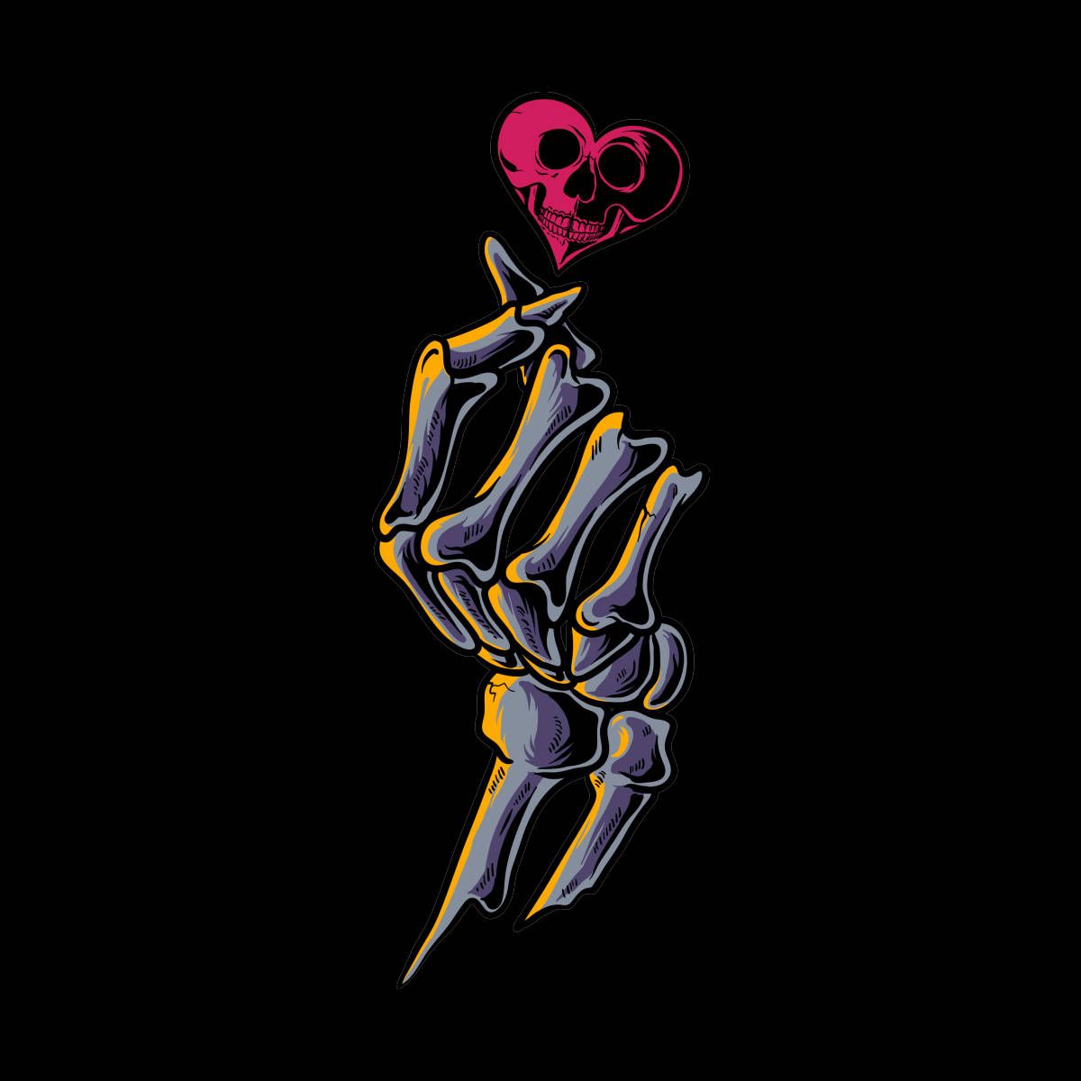 1200x1200 Skull Heart Wallpaper