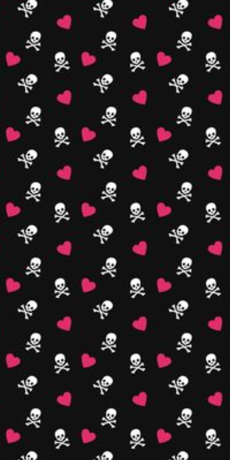 800x1600 Skulls n hearts, crossbones, halloween, heart, pink, skull, HD phone wallpaper