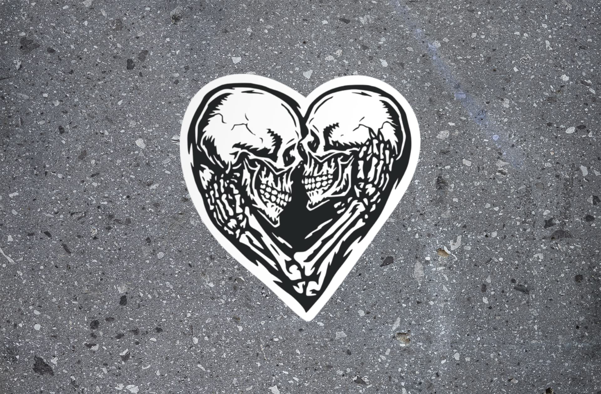 1920x1260 Amazon.com Love Heart Decal Sticker Rainbow Horror Dead Sugar Crossbones Halloween Scary Bones Goth CS258 2PK