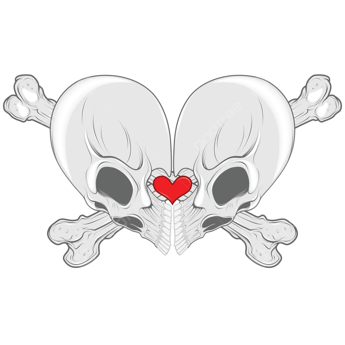 1200x1200 Heart Shaped Skull Design Demon Tattoo Design Vector, Demon, Tattoo, Design Illustration Background And Wallpaper For Free Download