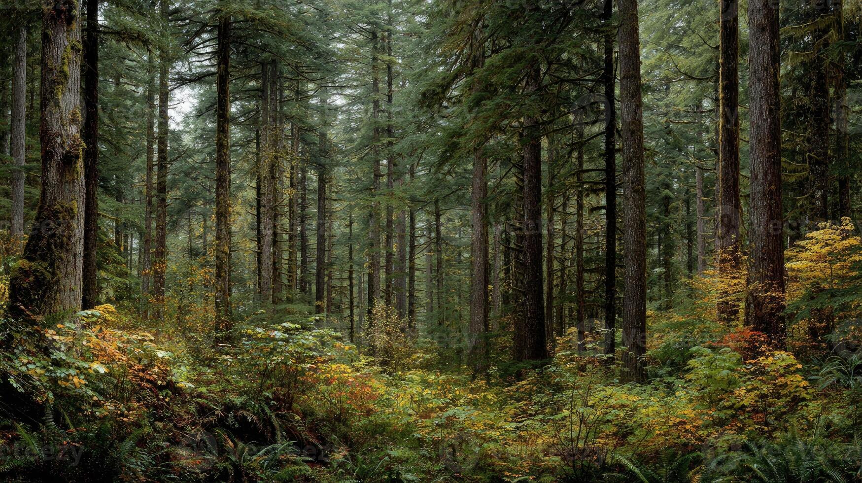 1749x980 Landscape of Pacific Northwest forests with pacific northwest temperate rainforest sitka spruce forest golden forest autumn