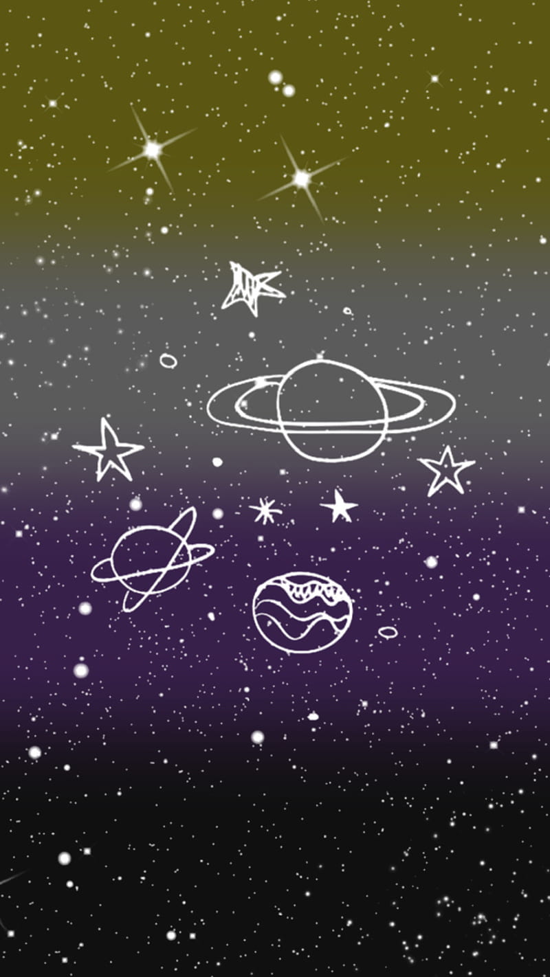 800x1422 Non binary Space, lgbt, non binary, HD phone wallpaper