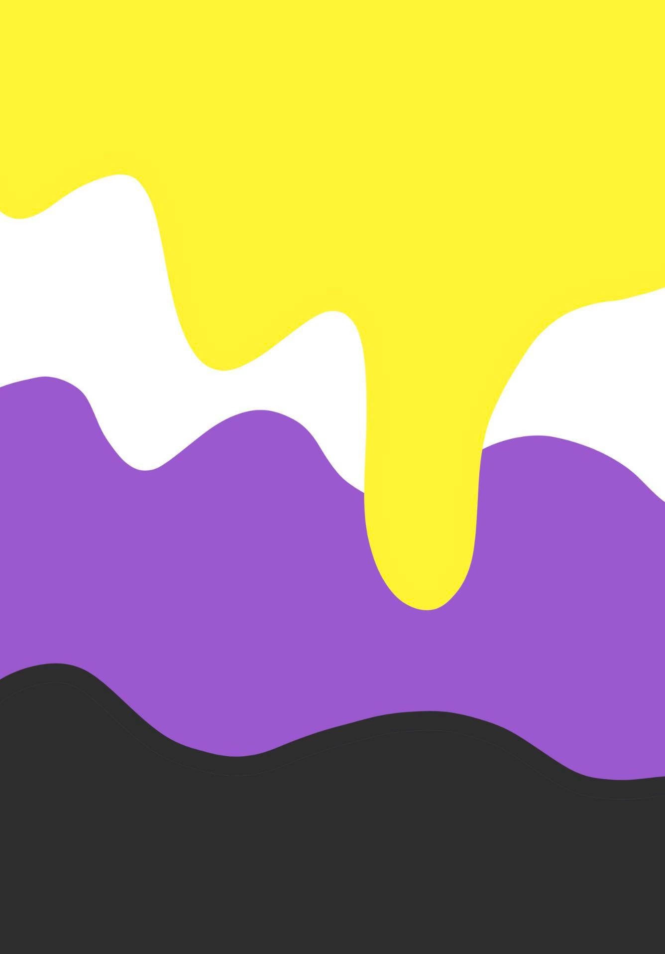 1336x1915 Melting Nonbinary Gender Pride Flag Wallpaper