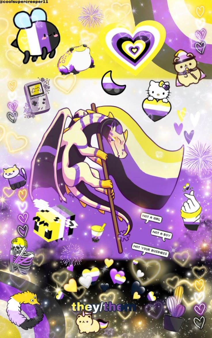 736x1169 NON BINARY PRIDE Wallpaper
