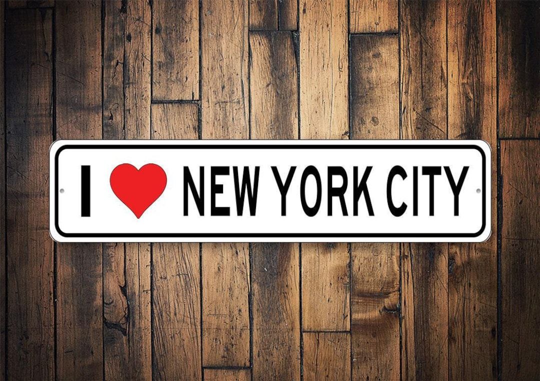 1080x761 I Love New York City Sign, New York City Decor, I Heart NY Sign, NYC Home Decor, NYC Souvenir Sign, City Travel Decor Metal Sign